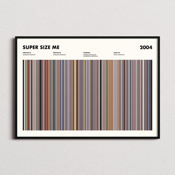 Super Size Me Movie Barcode Poster