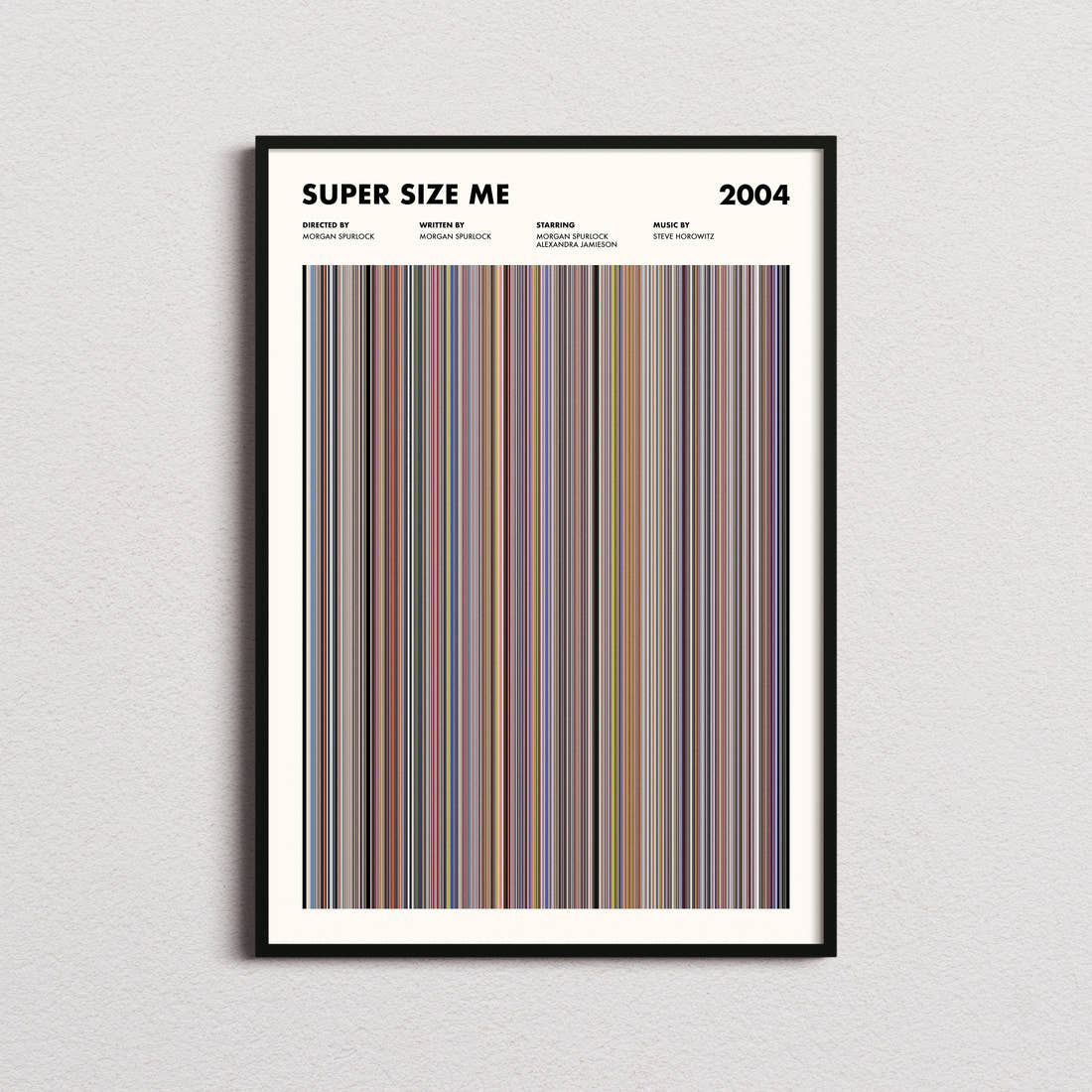 Super Size Me Movie Barcode Poster