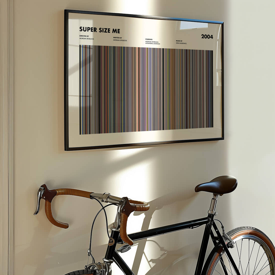 Super Size Me Movie Barcode Poster