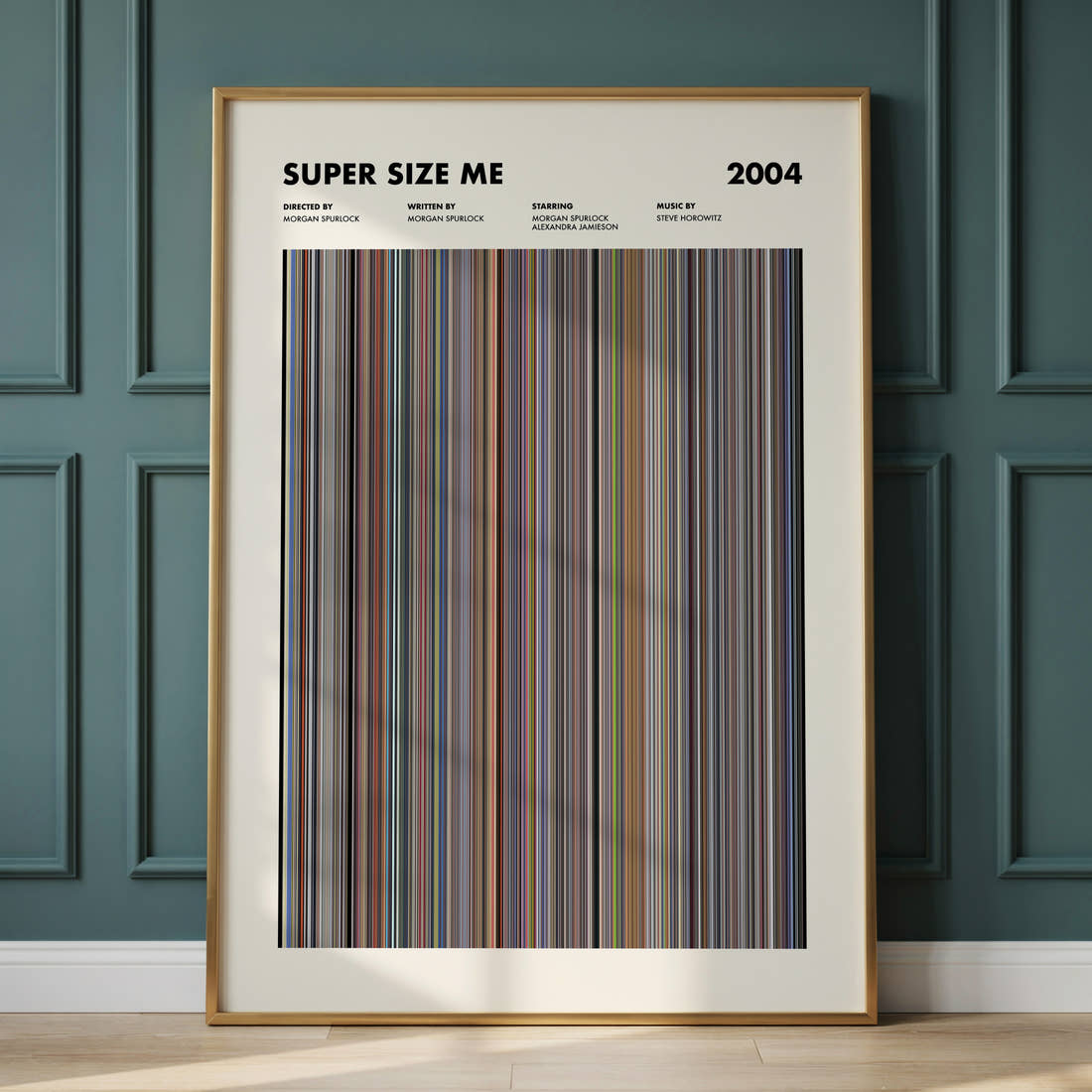 Super Size Me Movie Barcode Poster