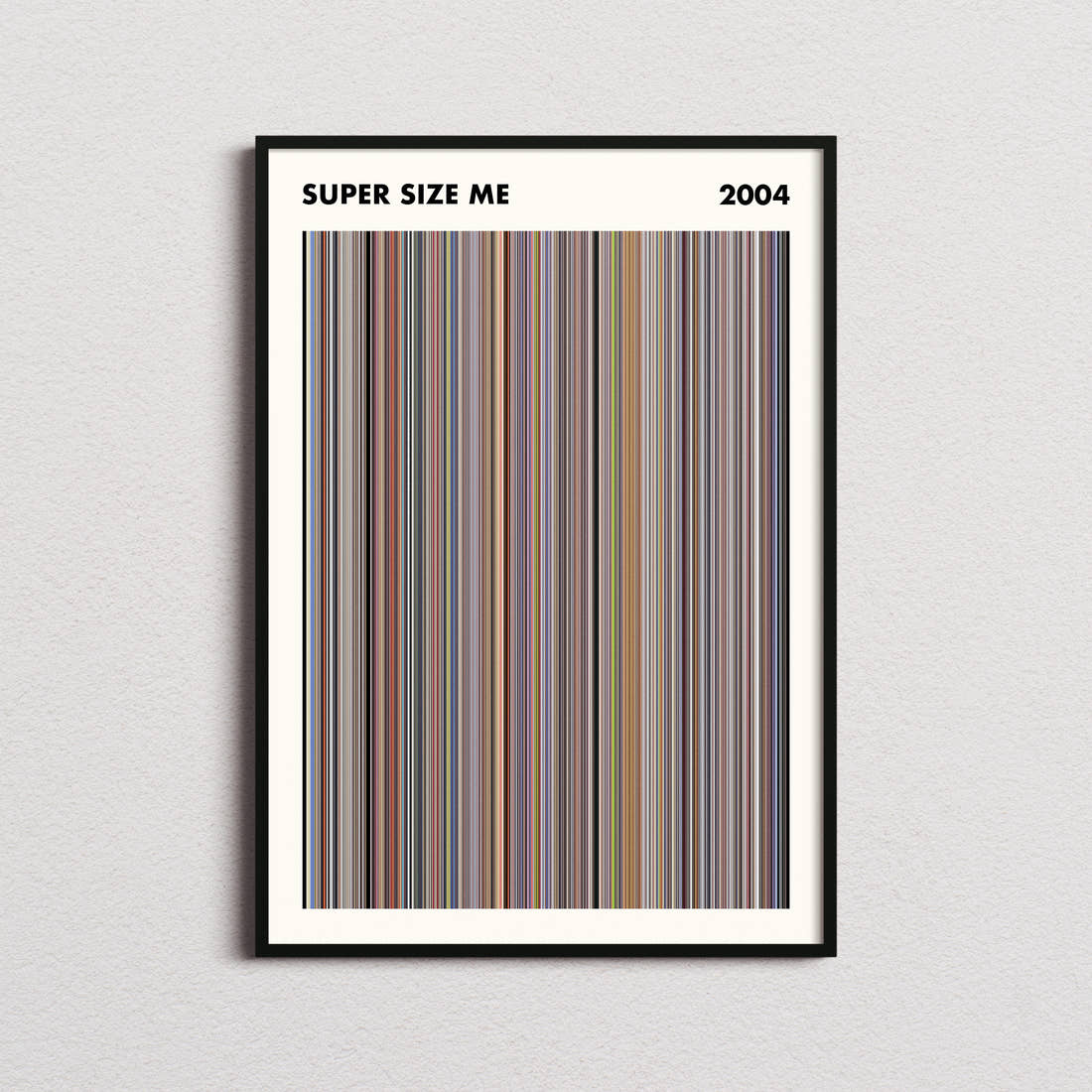 Super Size Me Movie Barcode Poster - Simplified
