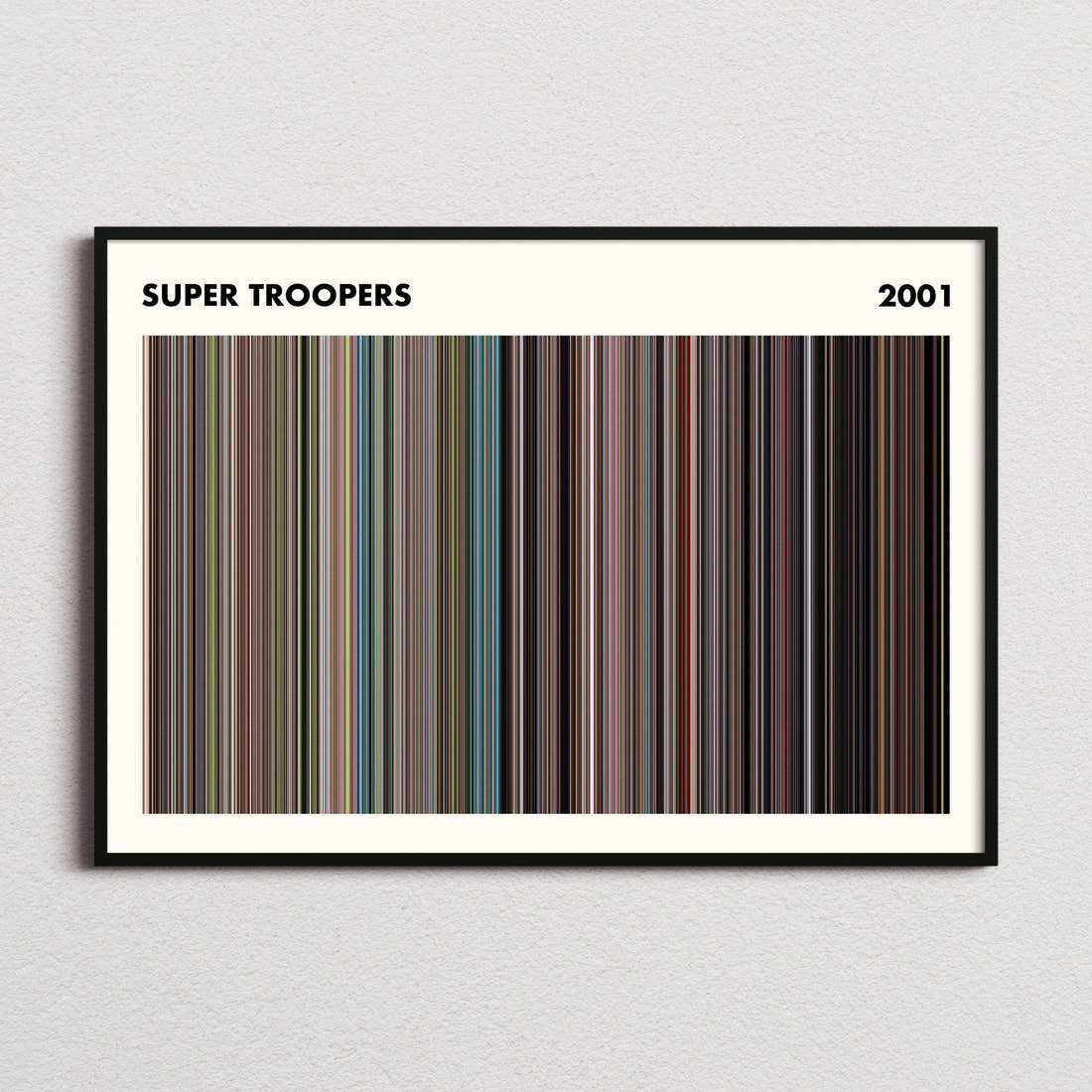 Super Troopers Movie Barcode Poster - Simplified