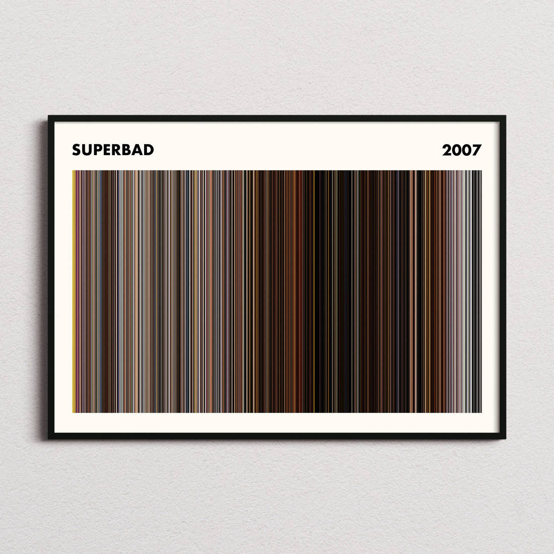 Superbad Movie Barcode Poster - Simplified