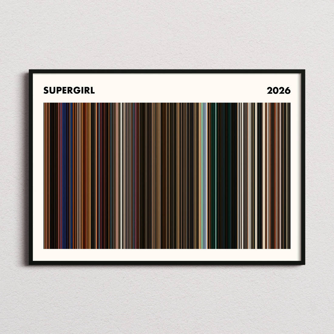Supergirl Movie Barcode Poster - Simplified