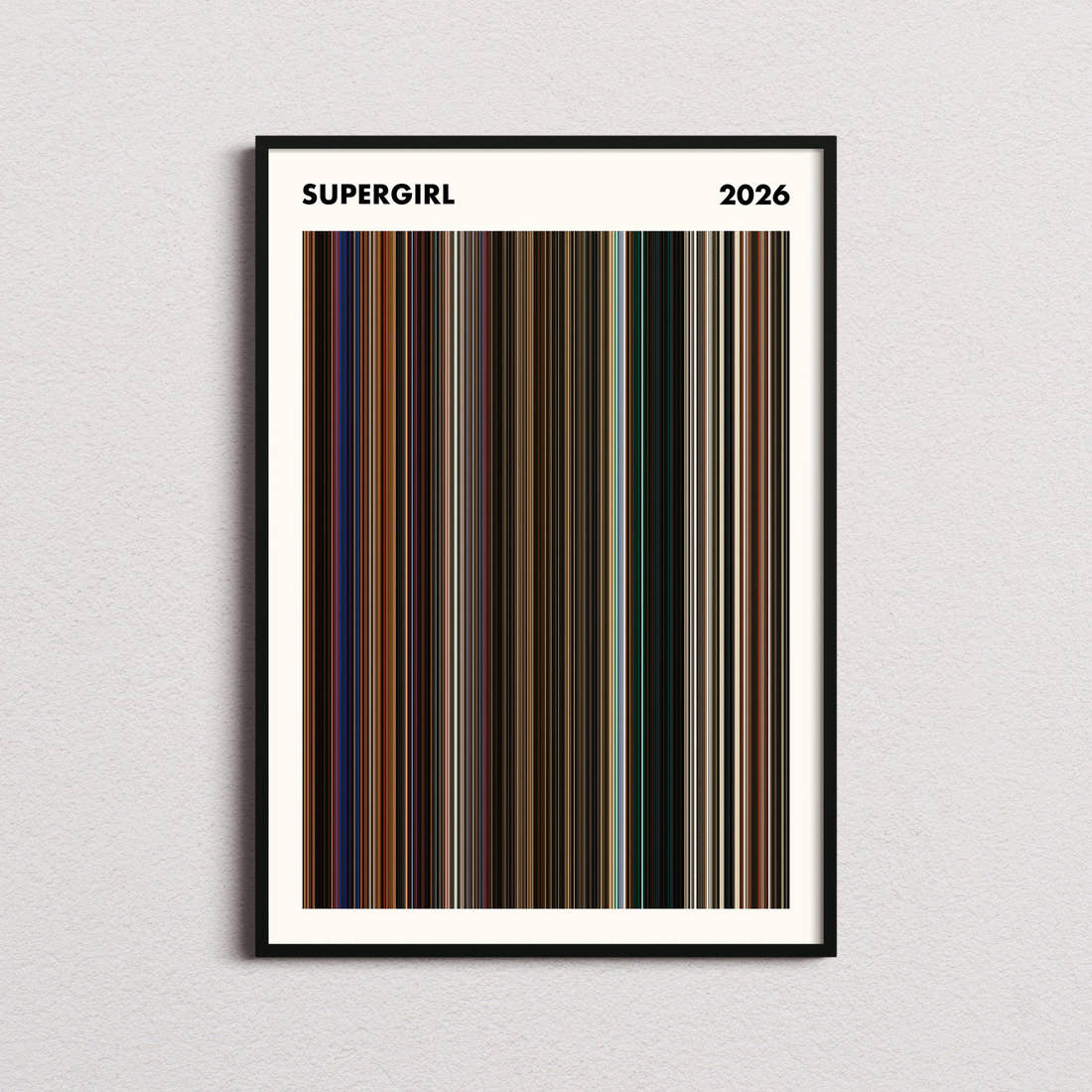 Supergirl Movie Barcode Poster - Simplified