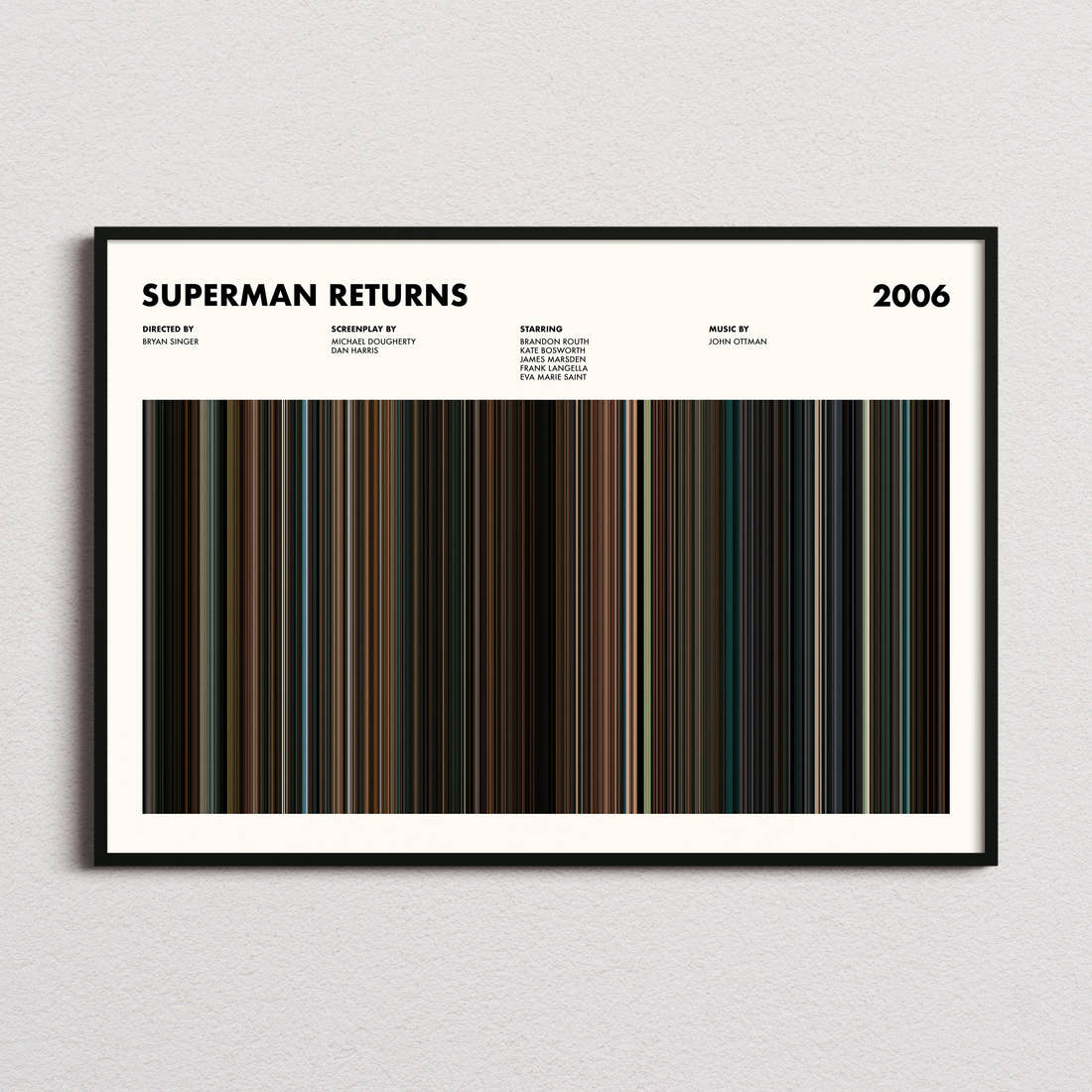 Superman Returns Movie Barcode Poster