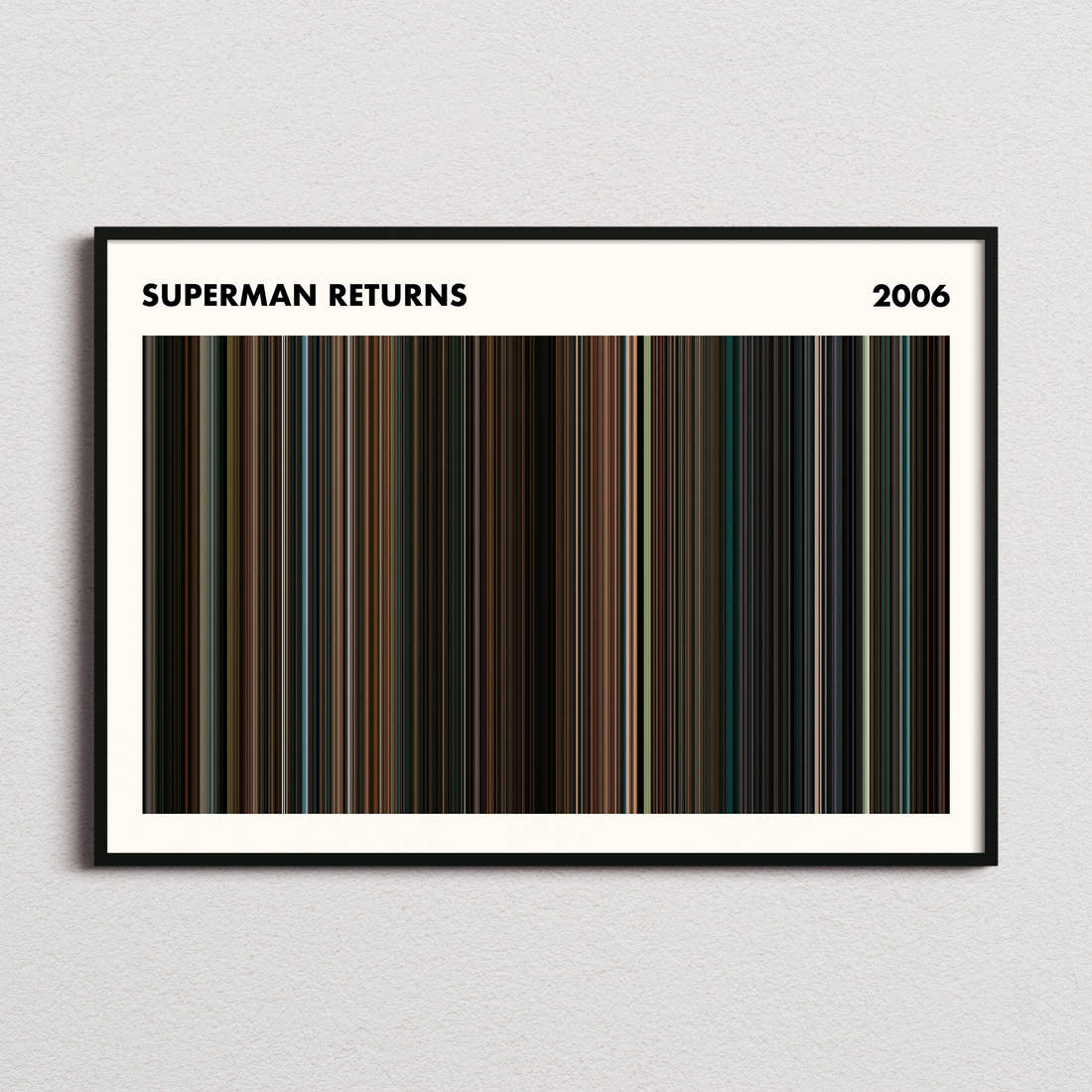 Superman Returns Movie Barcode Poster - Simplified
