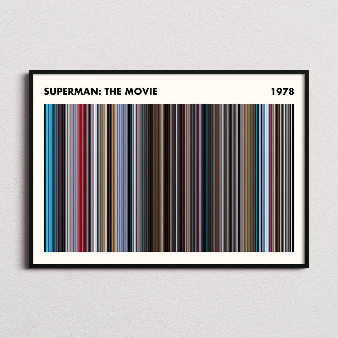 Superman Movie Barcode Poster - Simplified