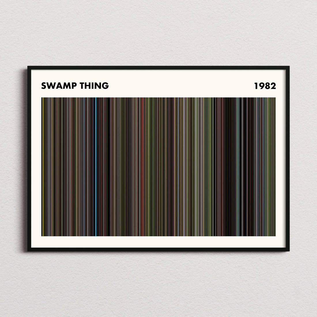 Swamp Thing Movie Barcode Poster - Simplified