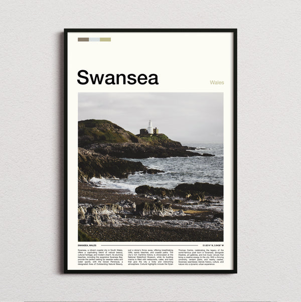 Swansea - Mumbles Lighthouse - Travel Print