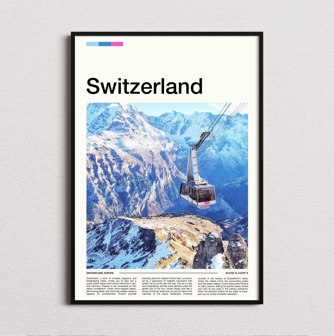 Switzerland - Cable Car - Travel Print
