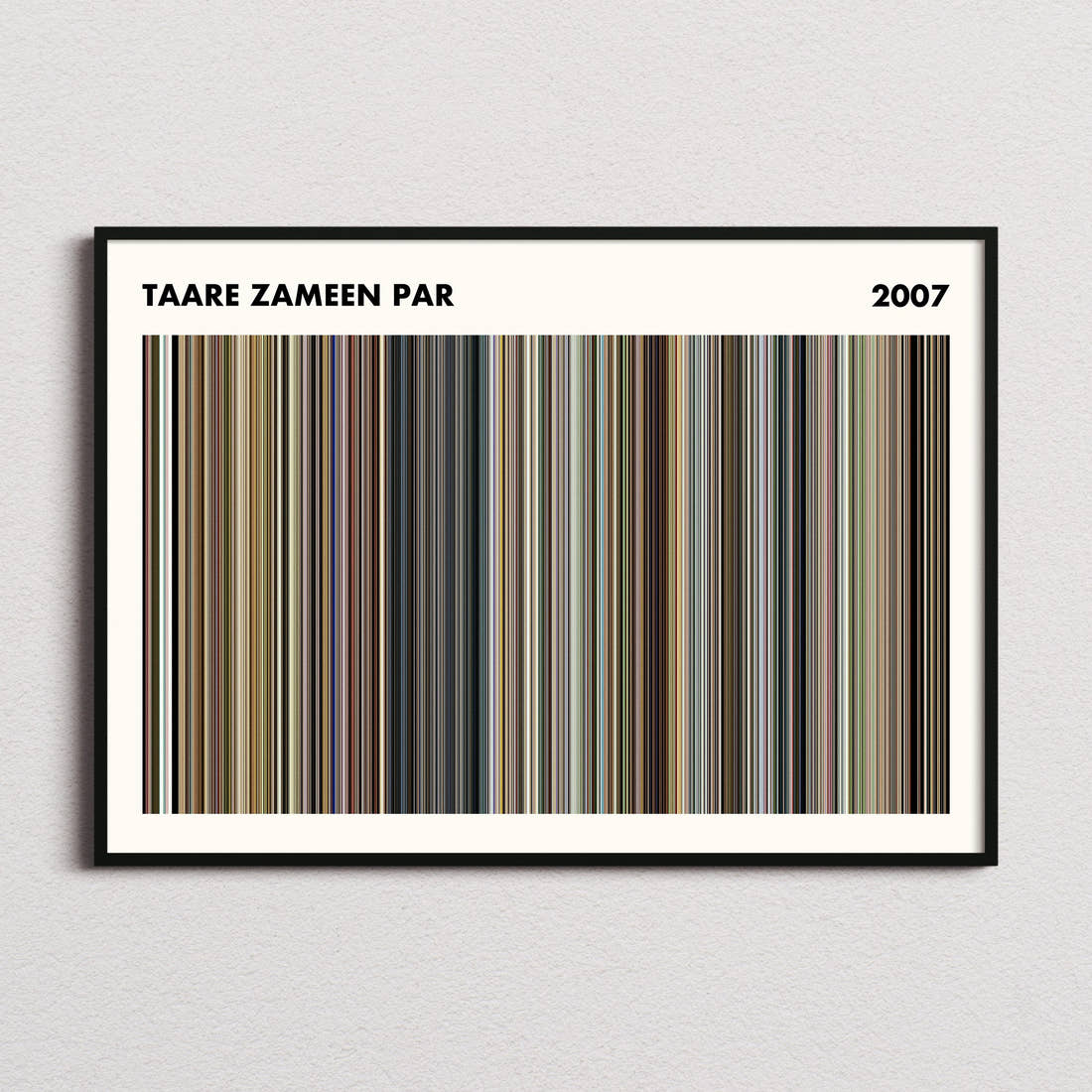 Taare Zameen Par Movie Barcode Poster - Simplified