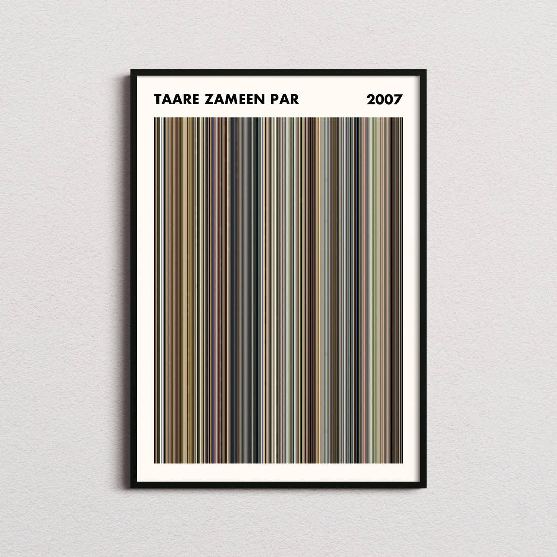 Taare Zameen Par Movie Barcode Poster - Simplified