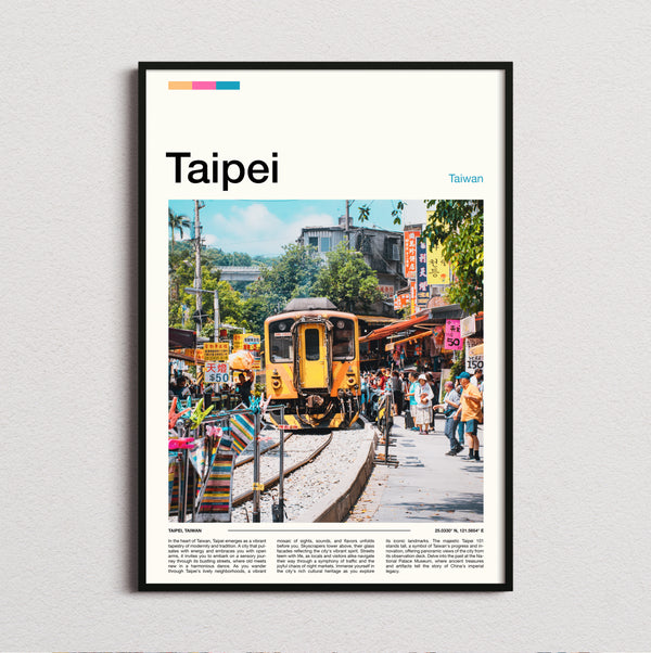 Taipei - Train On Street - Travel Print