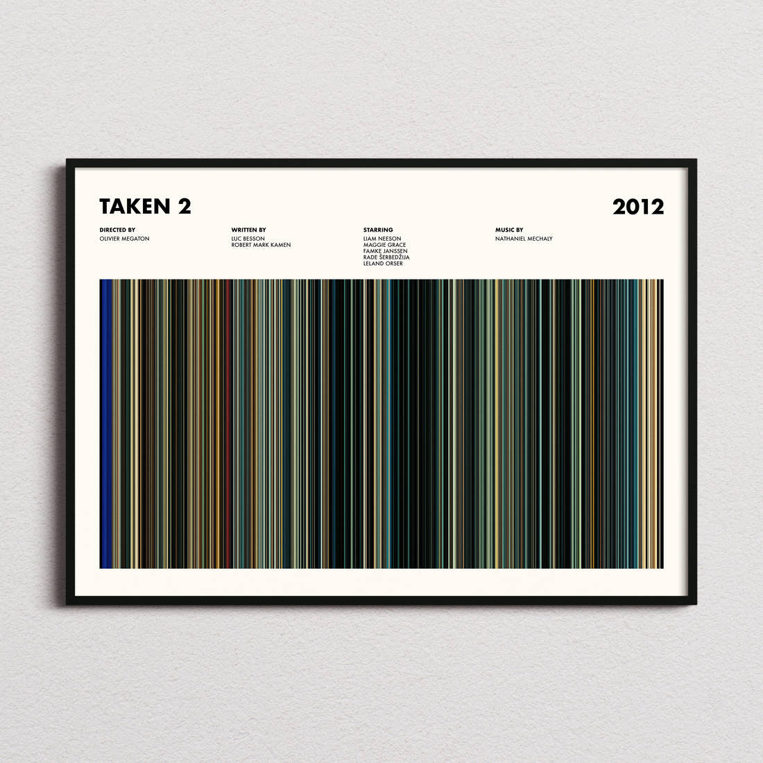 Taken 2 Movie Barcode Poster