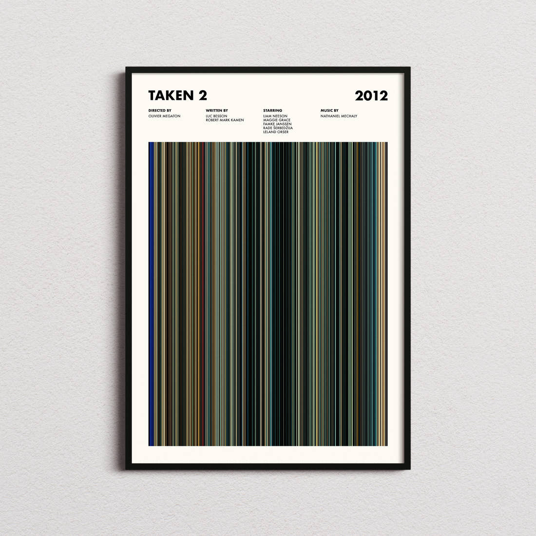 Taken 2 Movie Barcode Poster