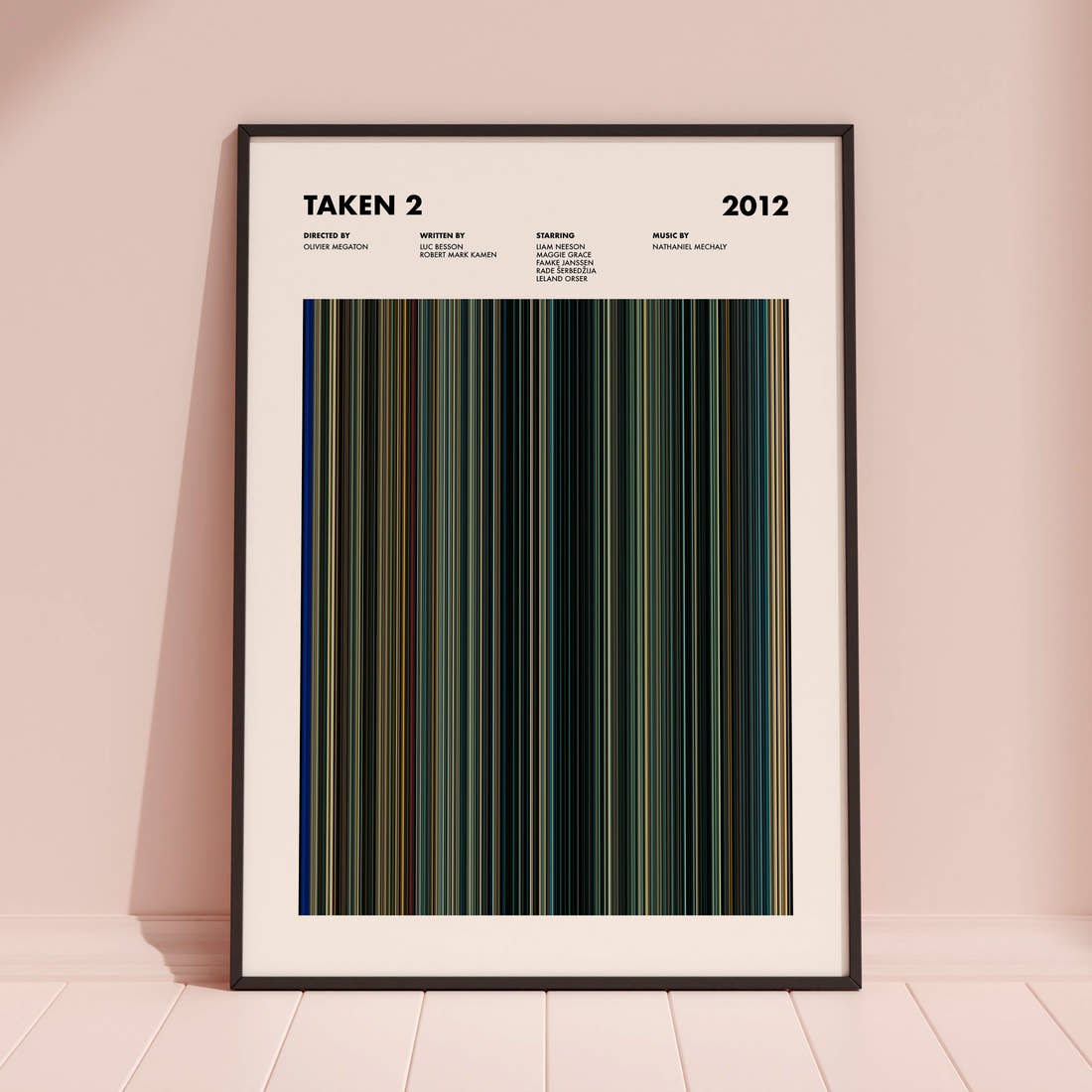 Taken 2 Movie Barcode Poster