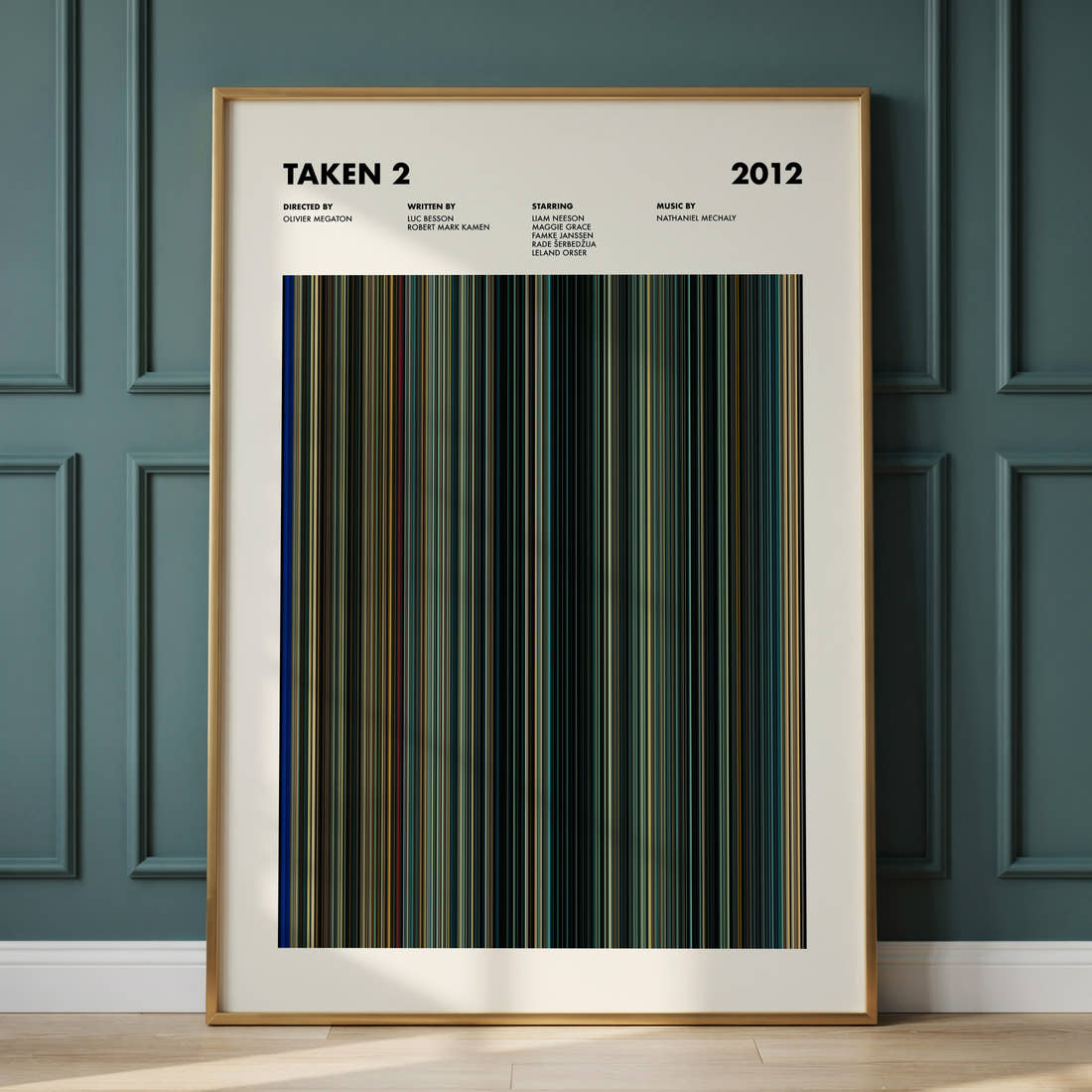 Taken 2 Movie Barcode Poster