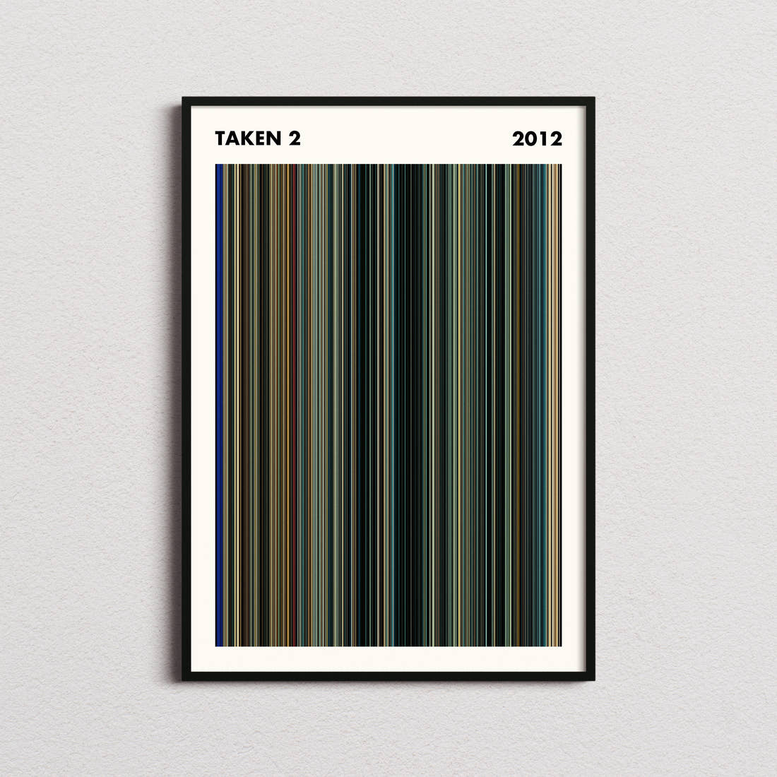 Taken 2 Movie Barcode Poster - Simplified