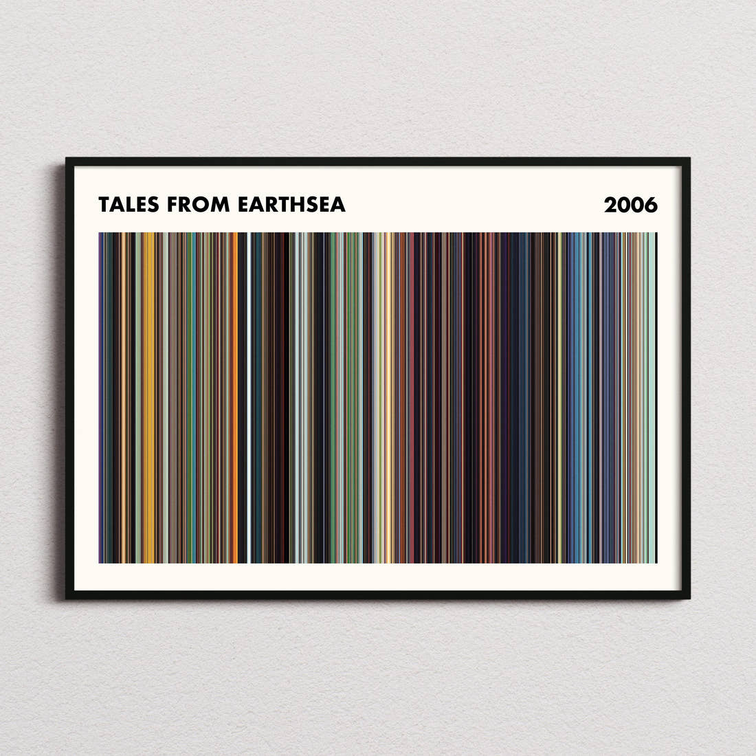 Tales From Earthsea Movie Barcode Poster - Simplified