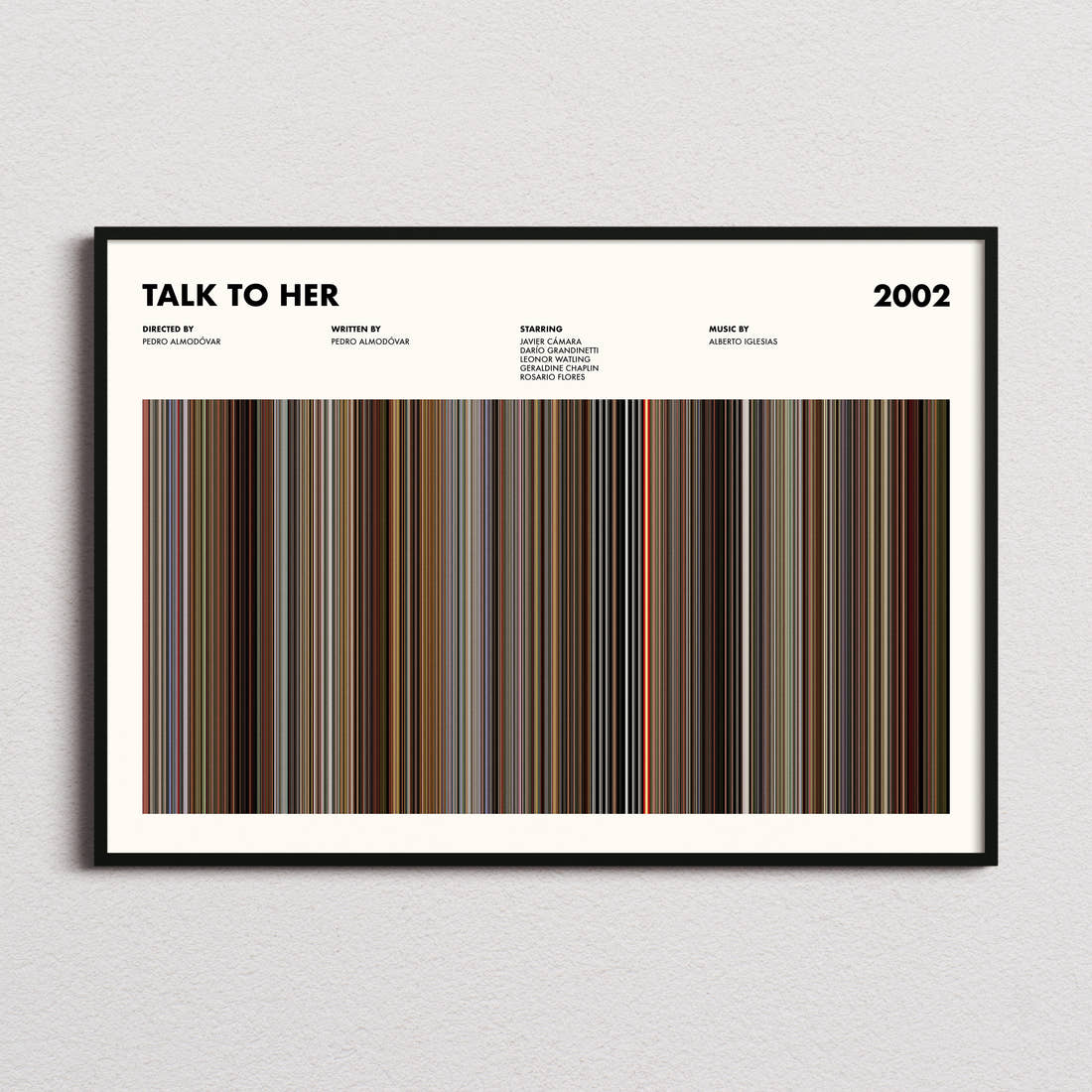 Talk to Her Movie Barcode Poster