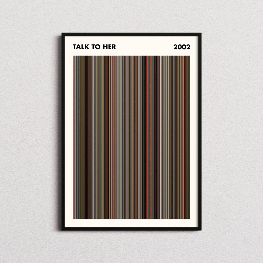 Talk to Her Movie Barcode Poster - Simplified