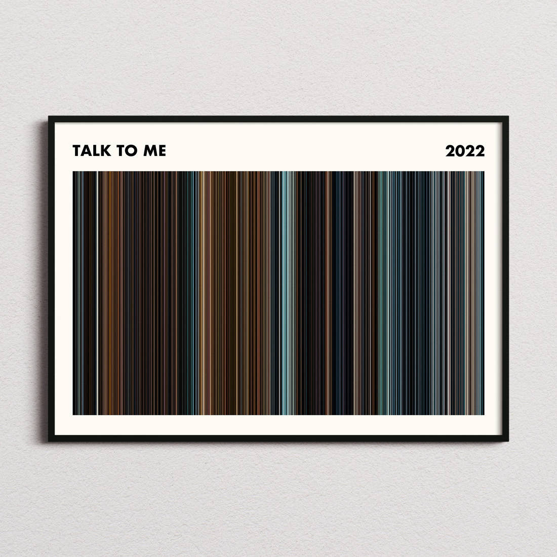 Talk To Me Movie Barcode Poster - Simplified
