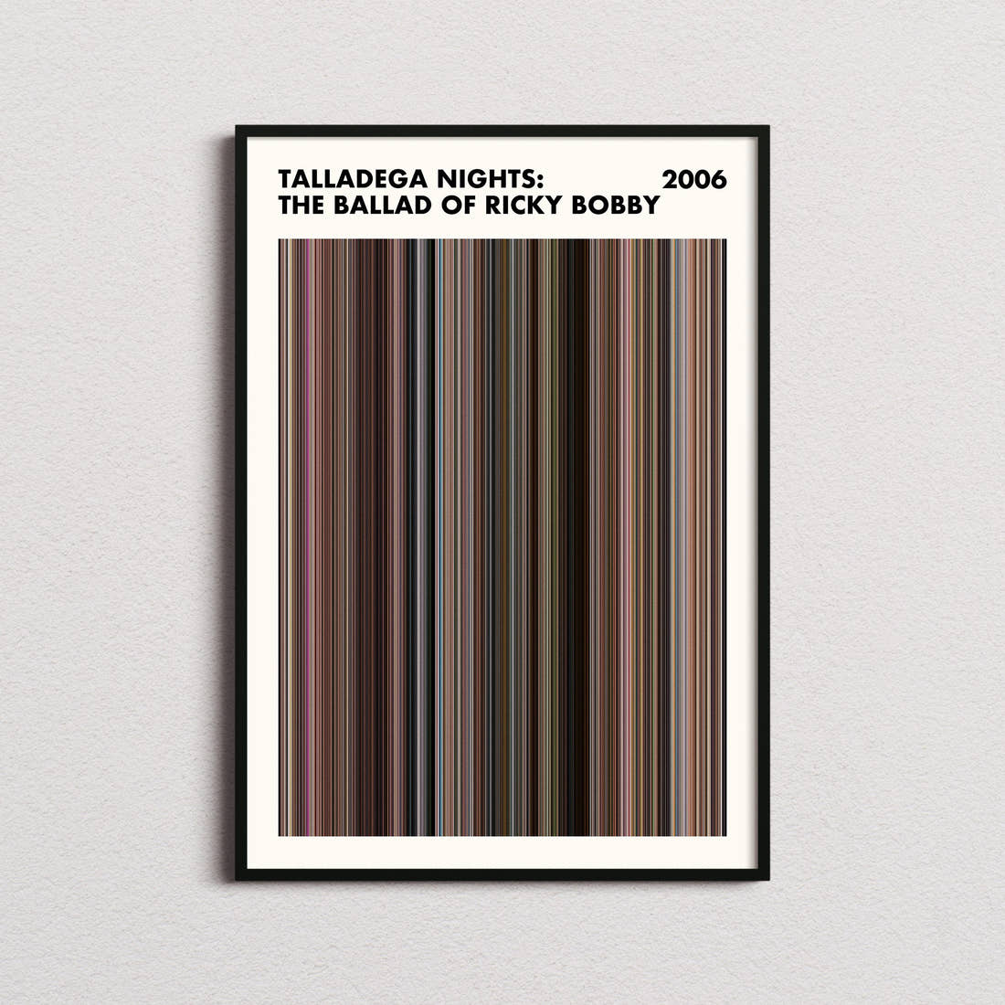 Talladega Nights: The Ballad of Ricky Bobby Movie Barcode Poster - Simplified