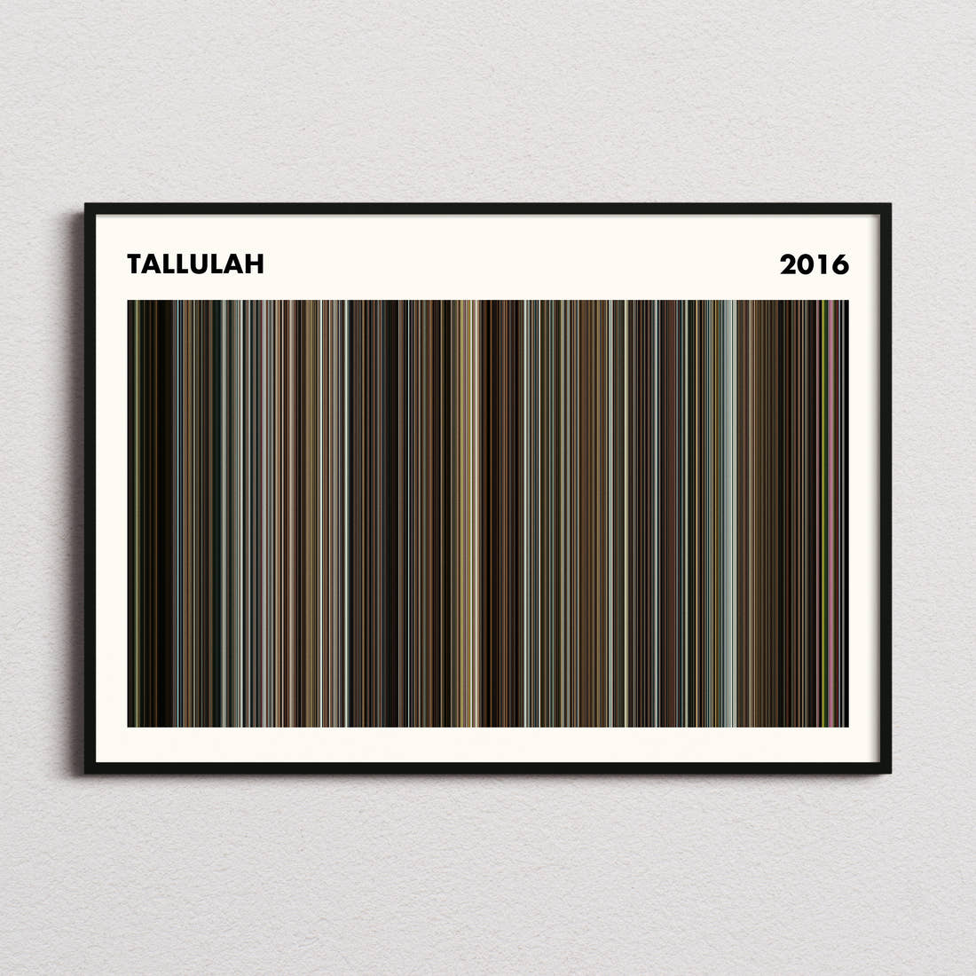 Tallulah Movie Barcode Poster - Simplified