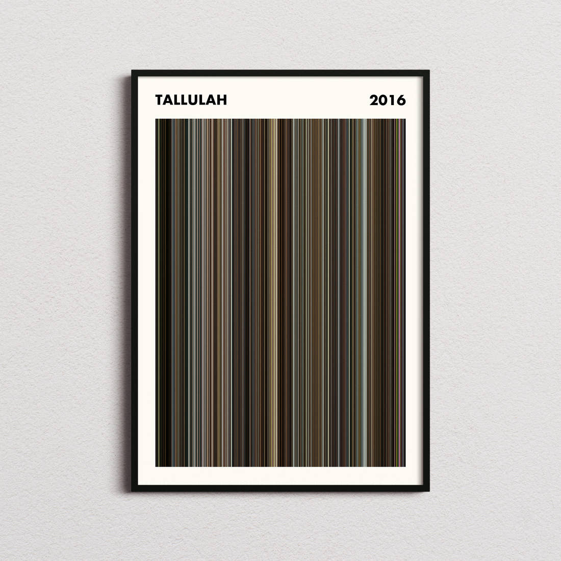 Tallulah Movie Barcode Poster - Simplified