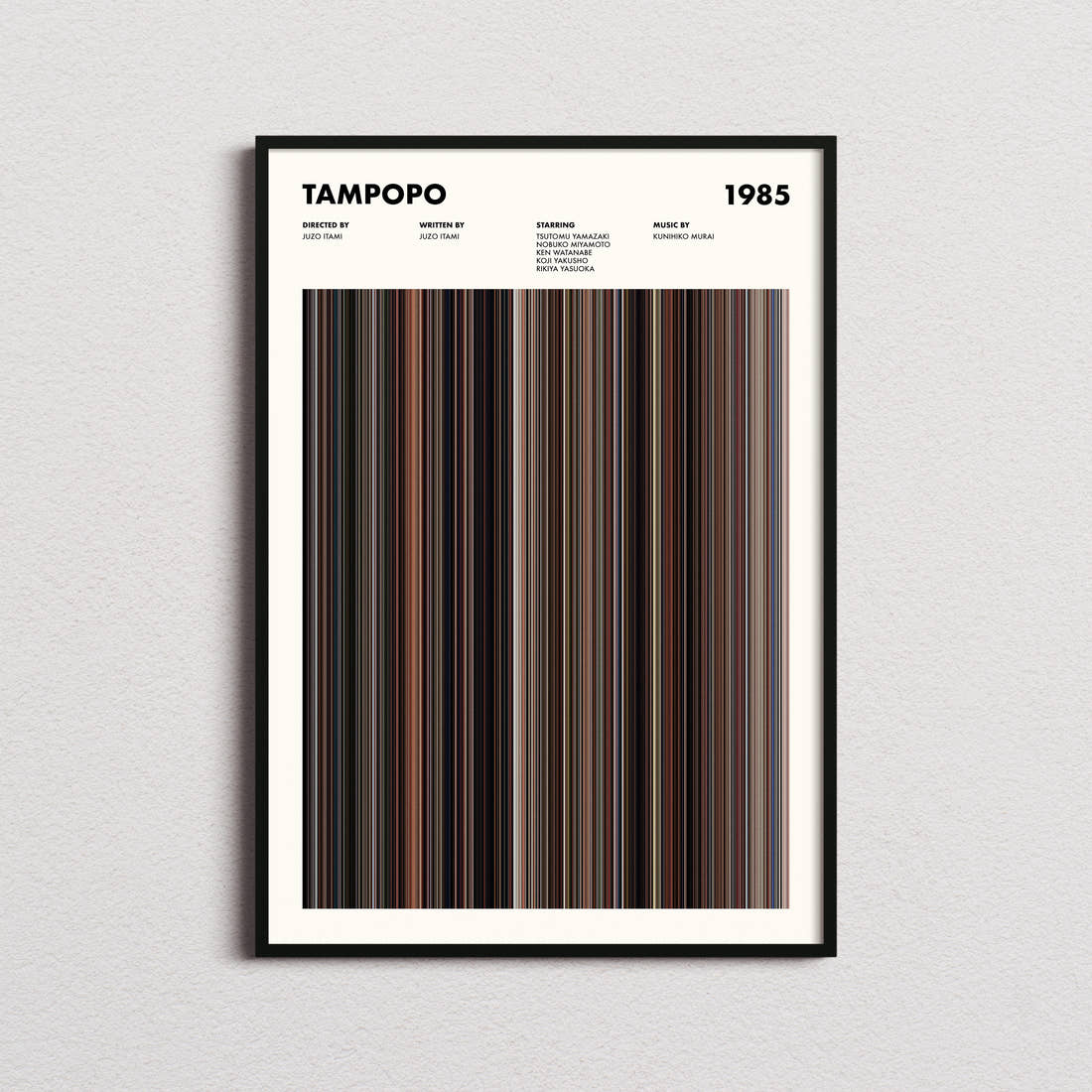Tampopo Movie Barcode Poster