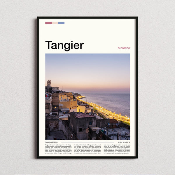 Tangier - Hillside Town Above Sea - Travel Print