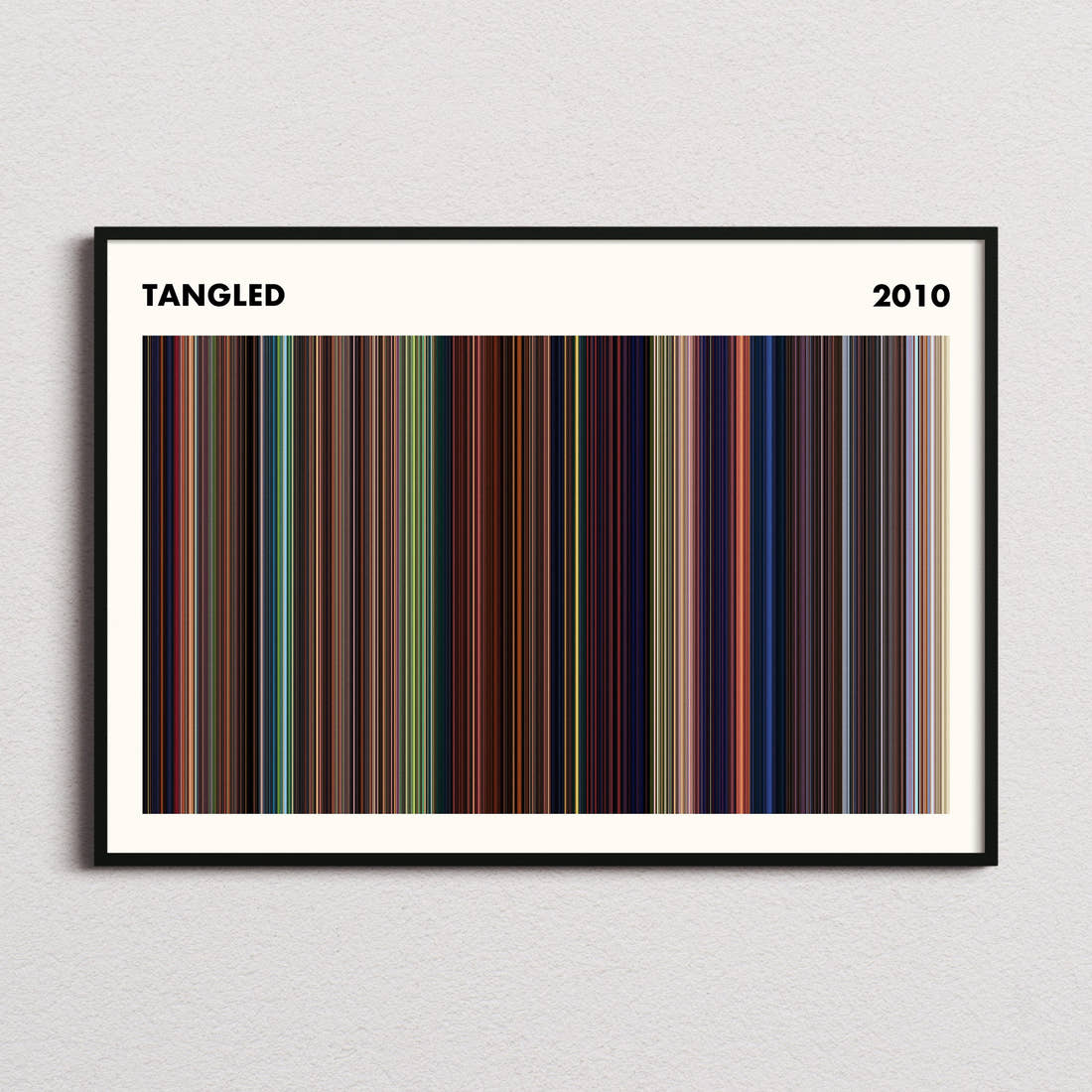 Tangled Movie Barcode Poster - Simplified