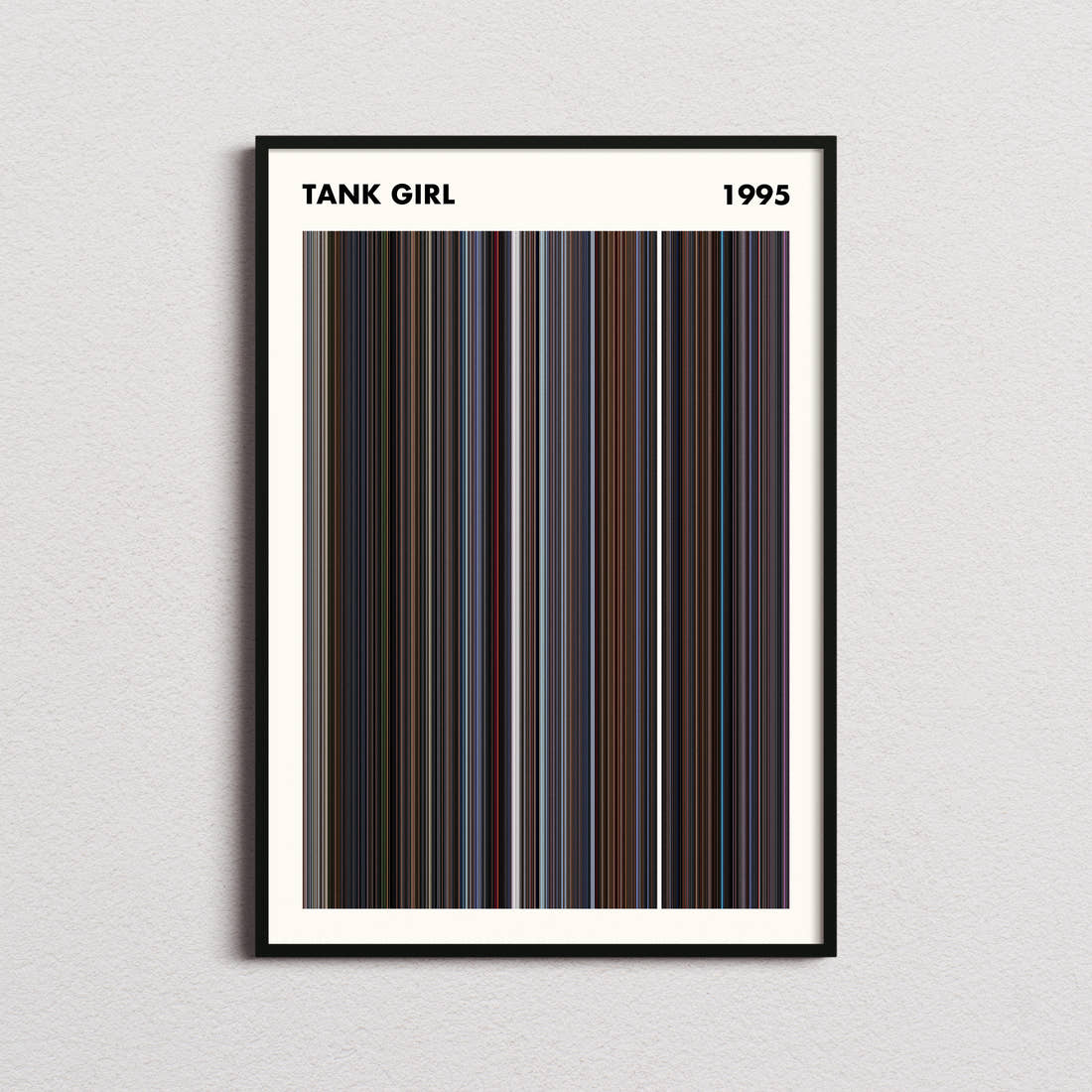 Tank Girl Movie Barcode Poster - Simplified