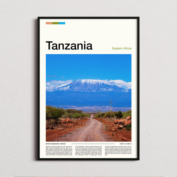 Tanzania - Mount Kilimanjaro Beyond The Road - Travel Print