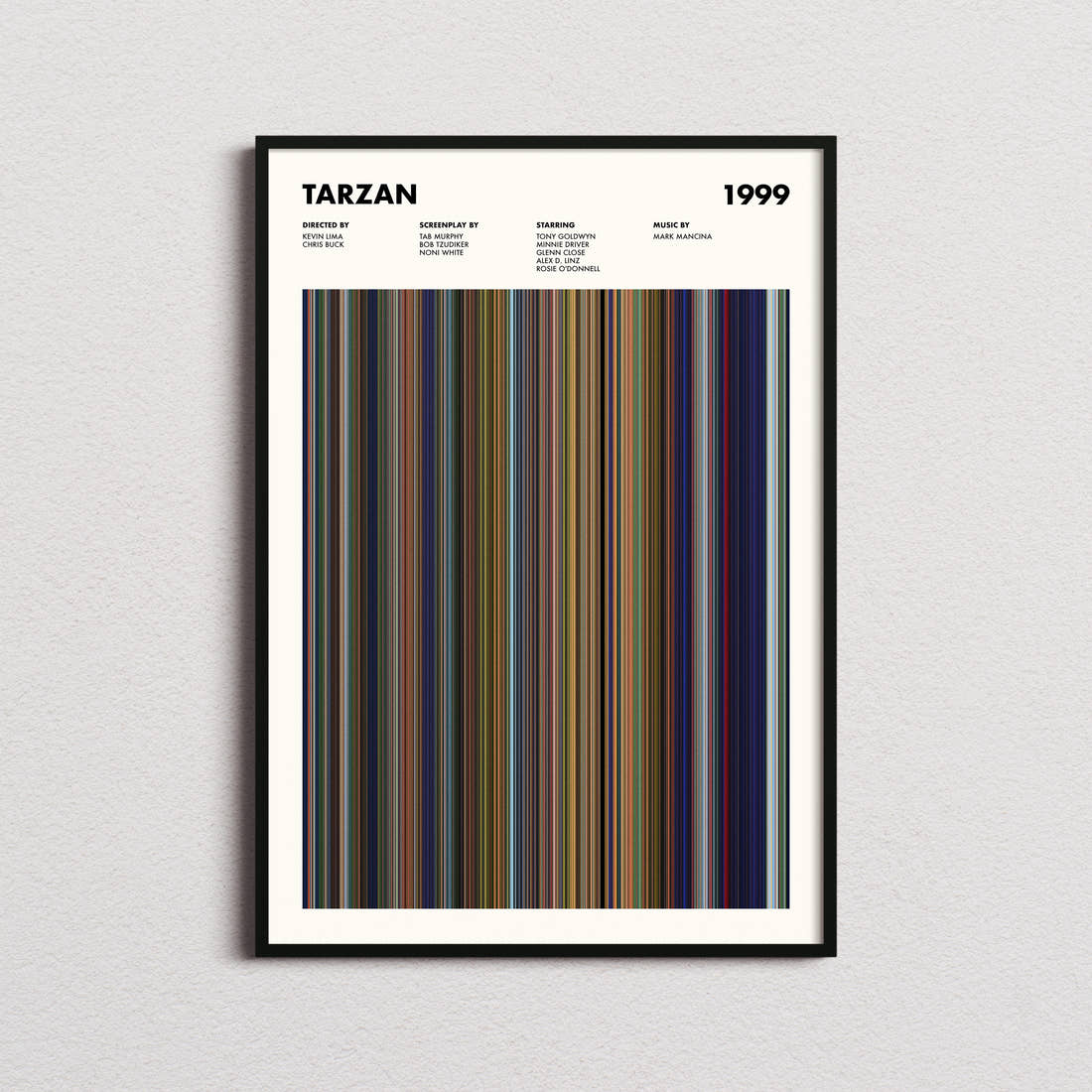 Tarzan Movie Barcode Poster