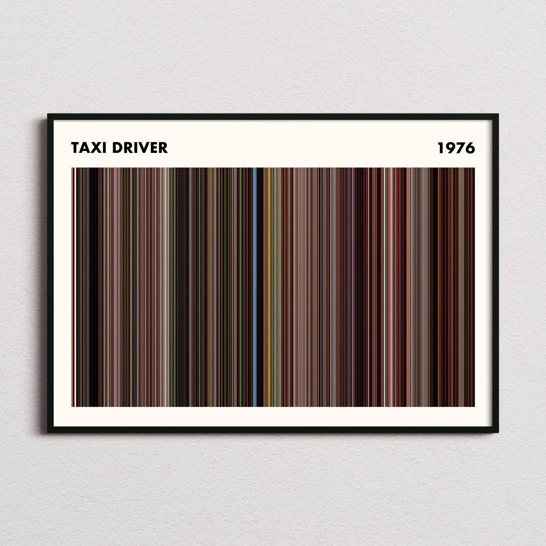 Taxi Driver Movie Barcode Poster - Simplified