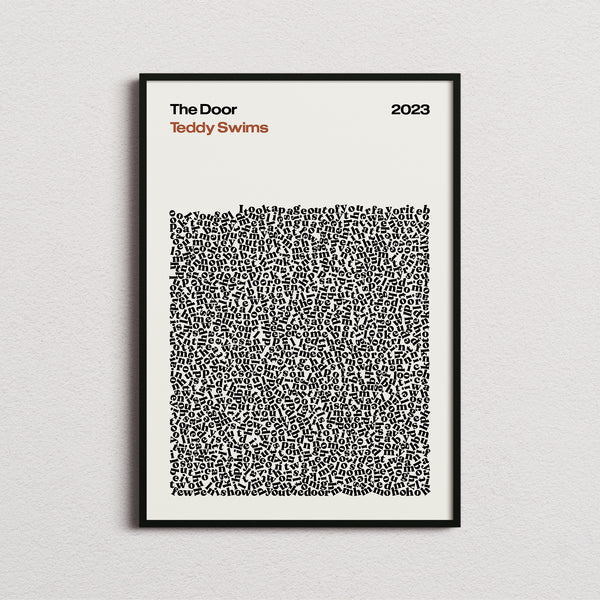 Teddy Swims The Door Lyric Print