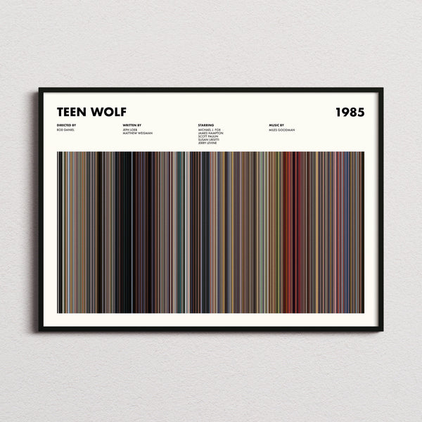 Teen Wolf Movie Barcode Poster