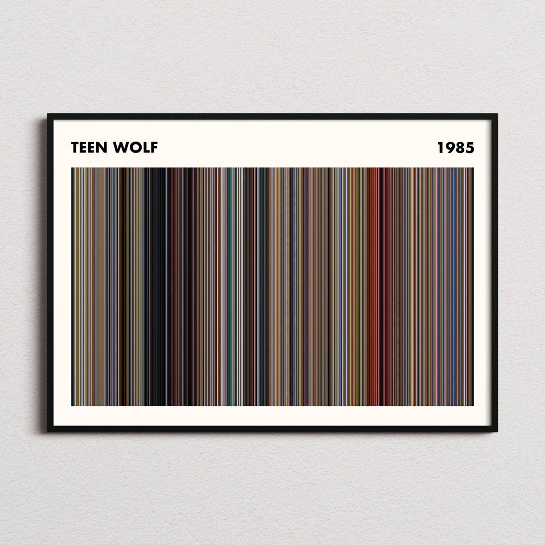 Teen Wolf Movie Barcode Poster - Simplified