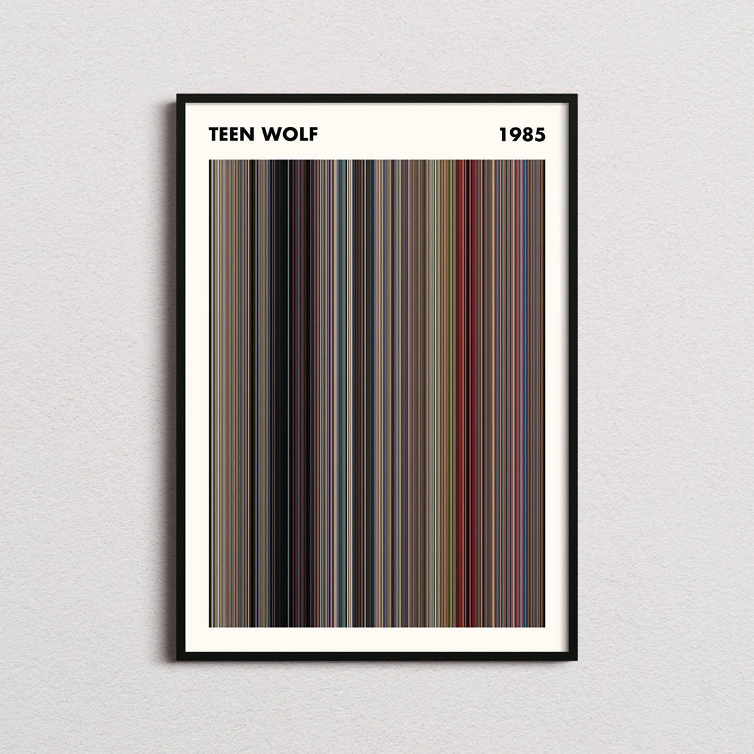 Teen Wolf Movie Barcode Poster - Simplified
