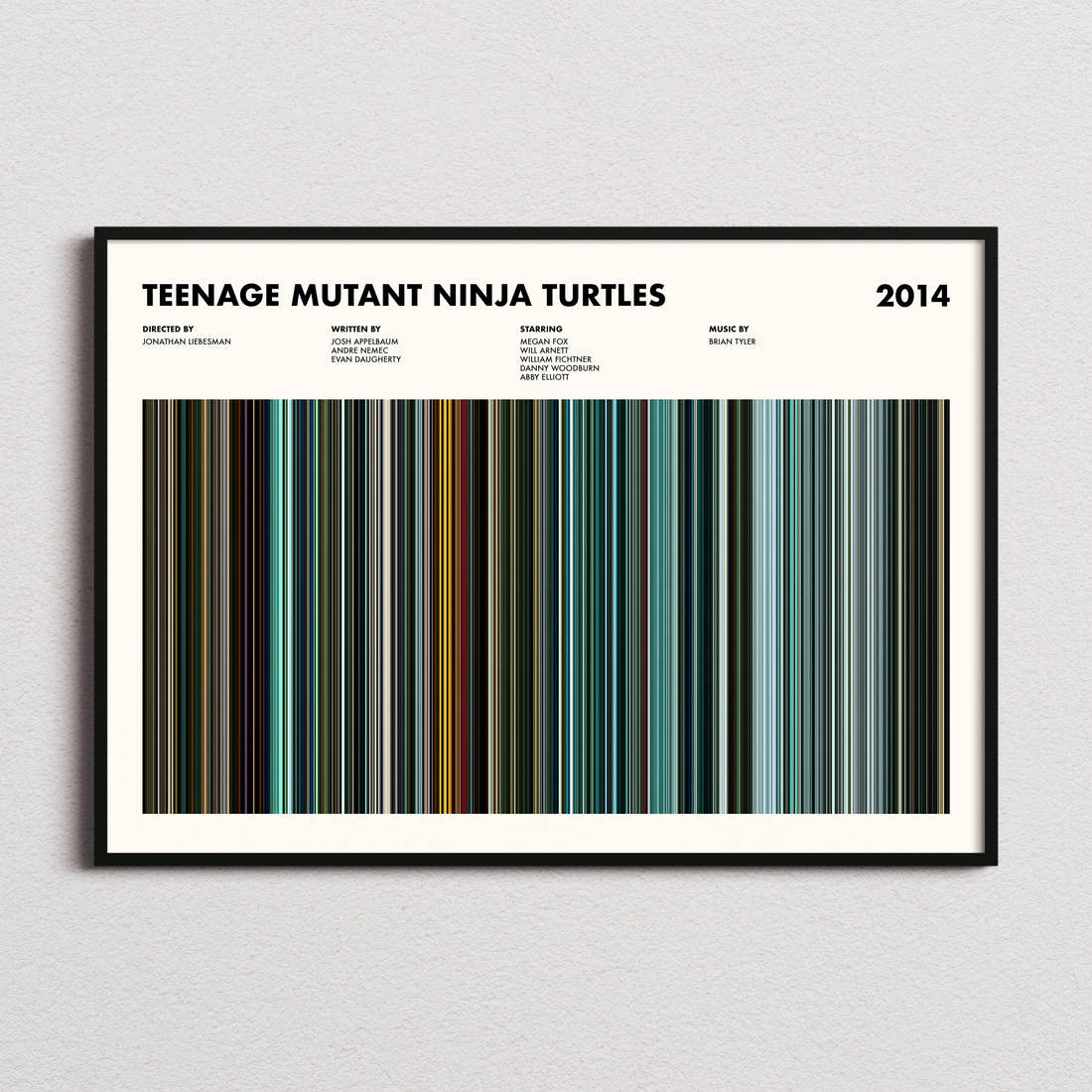 Teenage Mutant Ninja Turtles Movie Barcode Poster