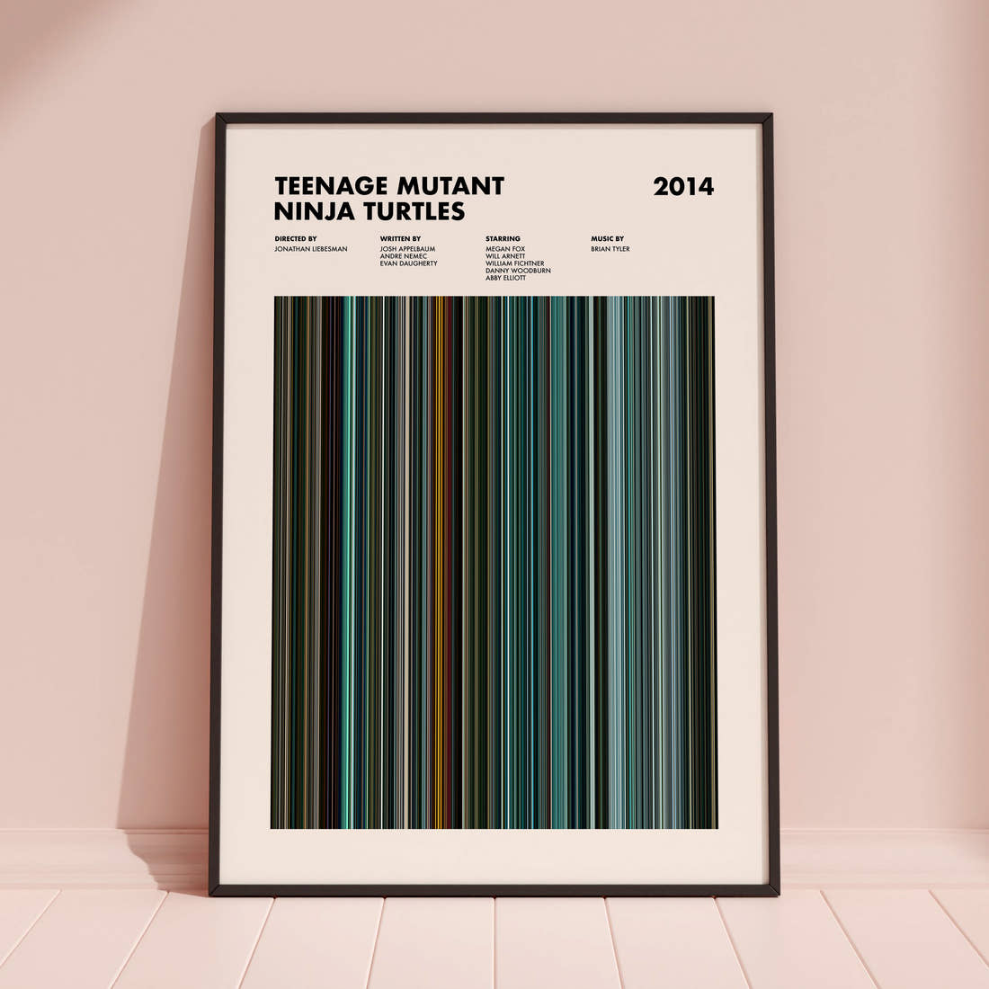 Teenage Mutant Ninja Turtles Movie Barcode Poster