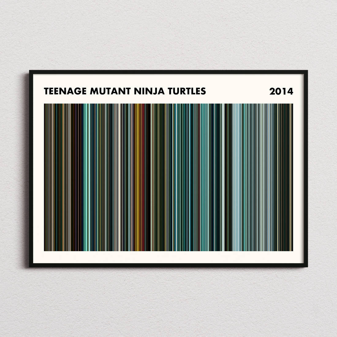 Teenage Mutant Ninja Turtles Movie Barcode Poster - Simplified