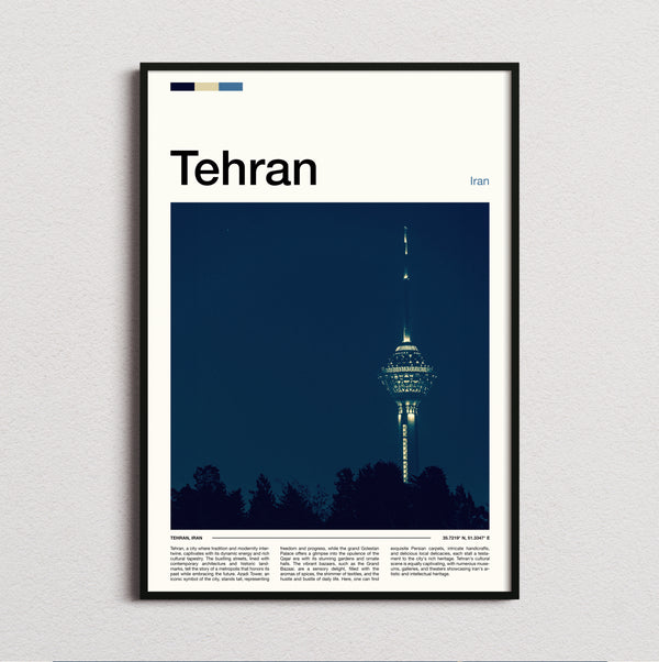 Tehran - Milad Tower At Night - Travel Print