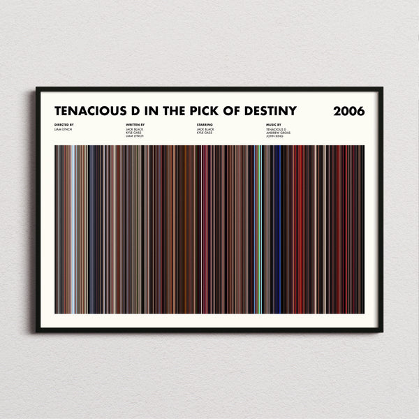Tenacious D In The Pick Of Destiny Movie Barcode Poster
