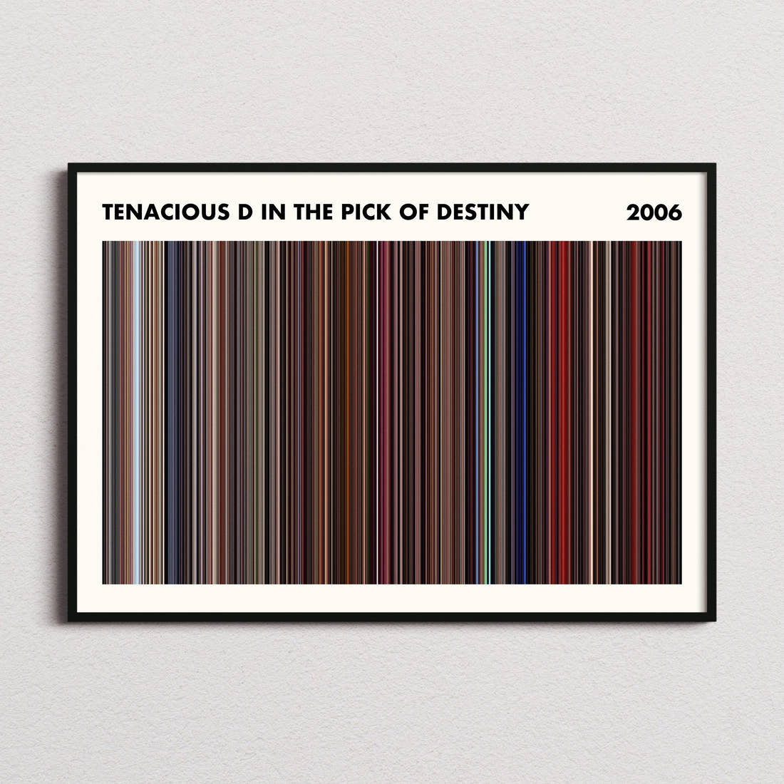 Tenacious D In The Pick Of Destiny Movie Barcode Poster - Simplified
