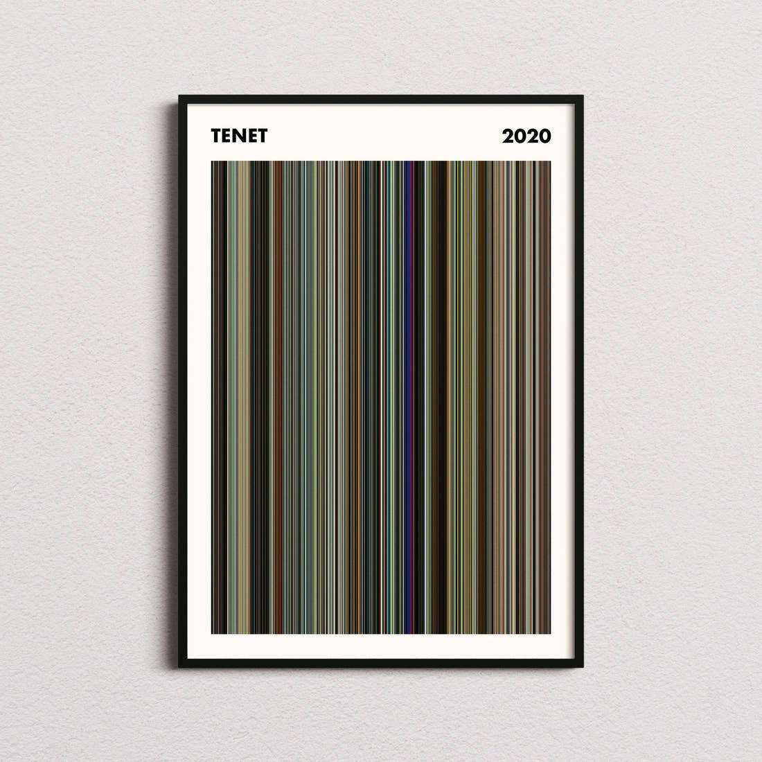 Tenet Movie Barcode Poster - Simplified