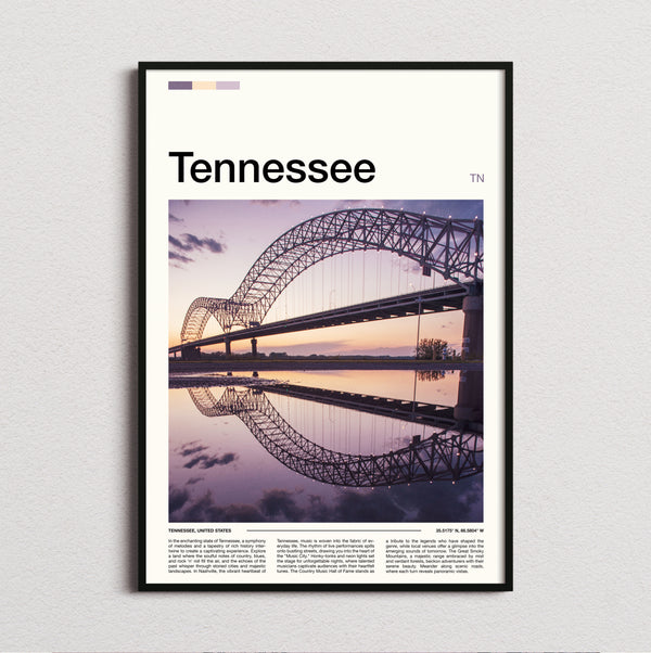 Tennessee - Hernando De Soto Bridge - Travel Print