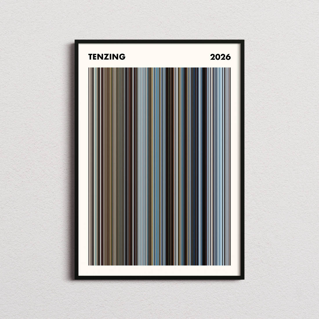 Tenzing Movie Barcode Poster - Simplified